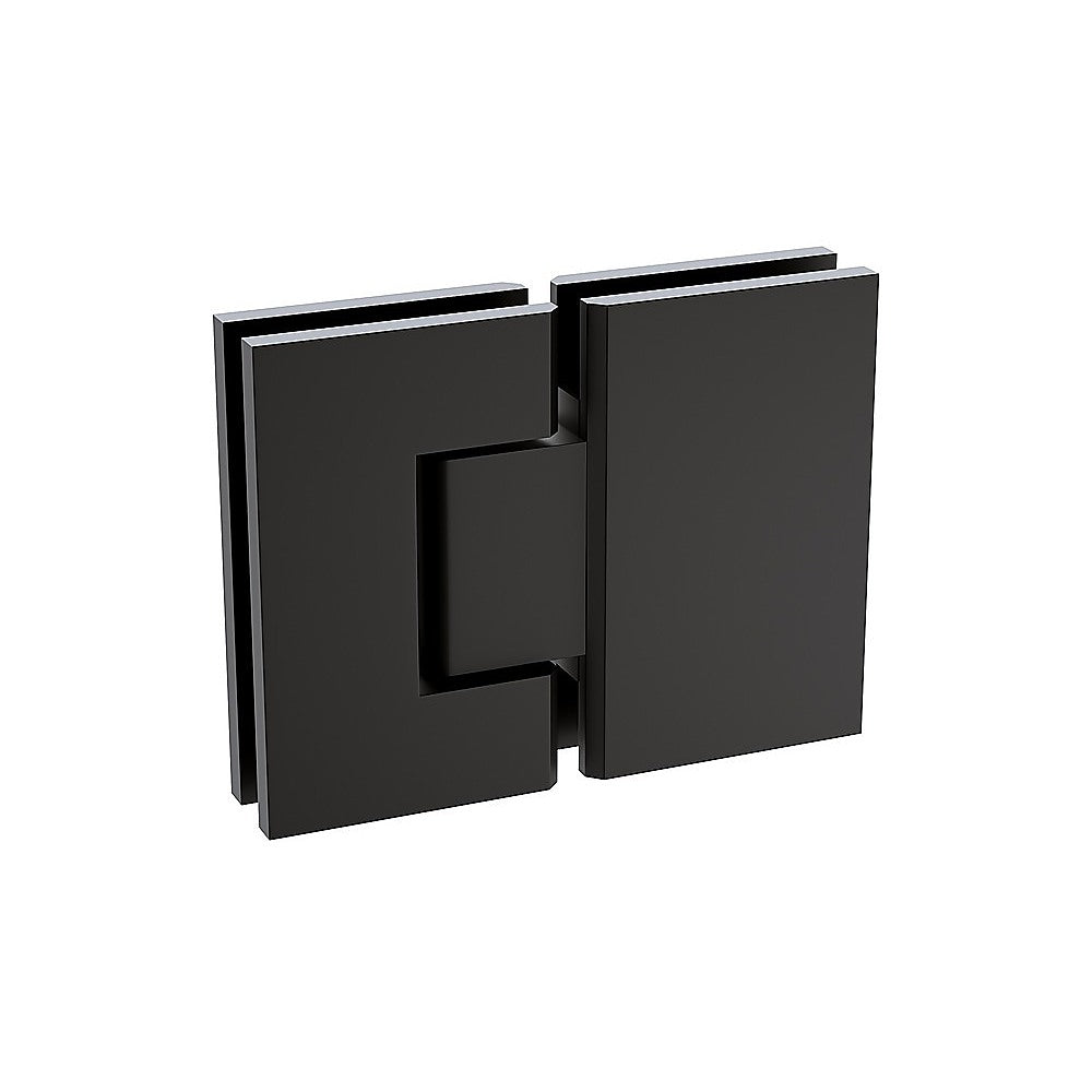 NNEDSZ 120cm Frameless Glass Bath Screen with Channel and Stainless Steel Hinges- Black-4