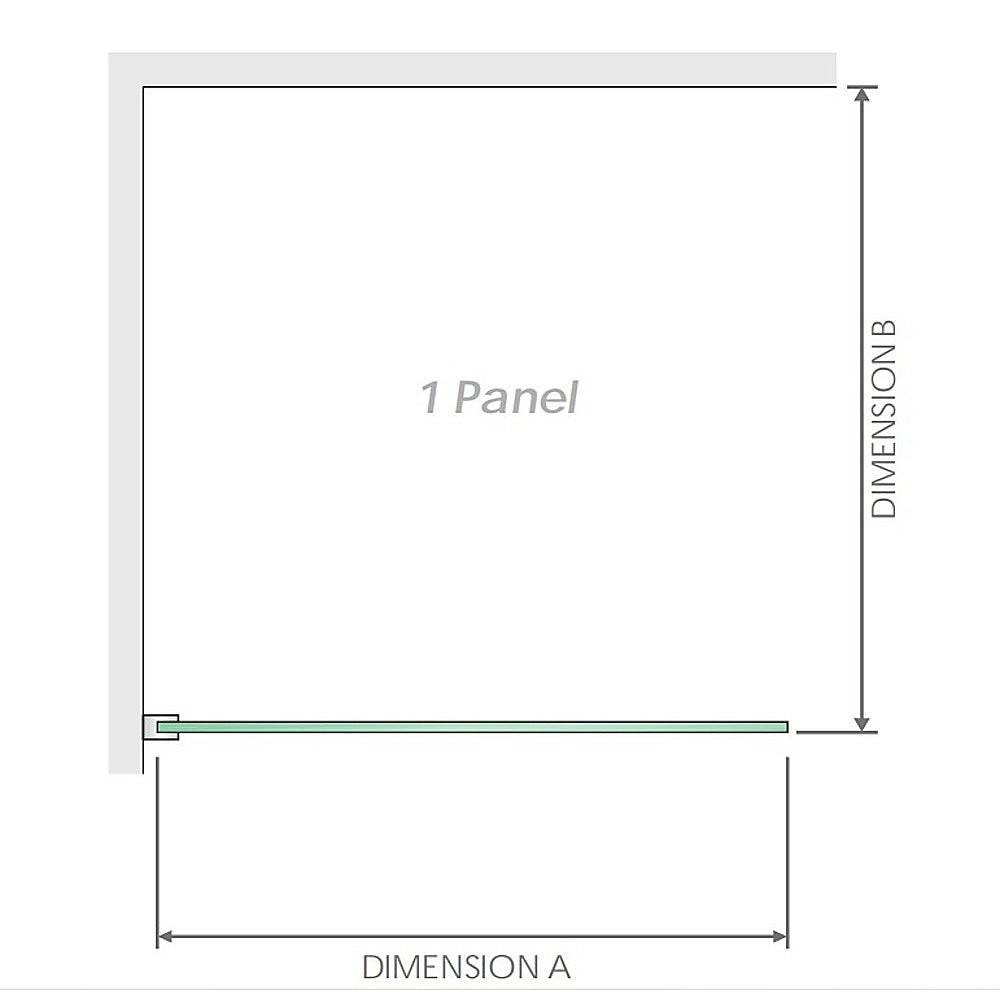 NNEDSZ 90x210cm Glass Shower Screen with White Wall U-Brackets-4