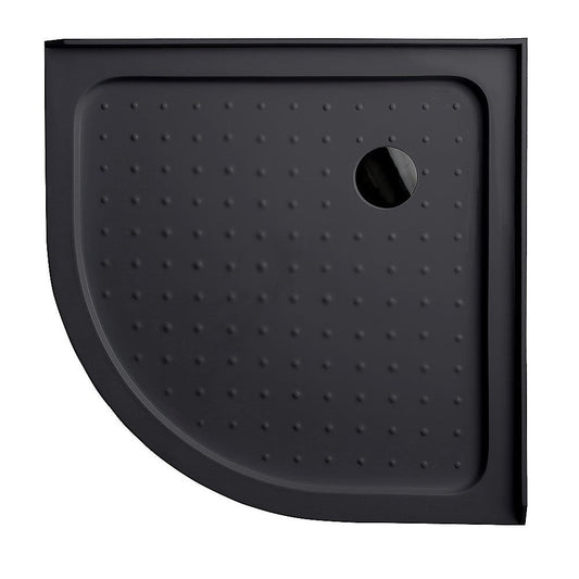 NNEDSZ 100x100cm Rounded Curved Shower Base in Black-0
