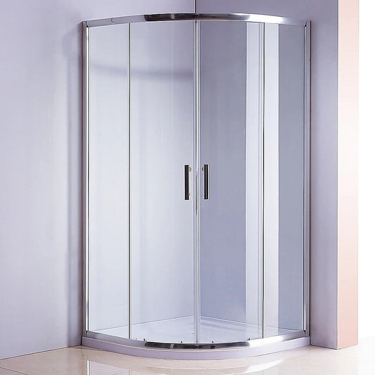 NNEDSZ 100x100cm Rounded Curved Shower Base in White-1