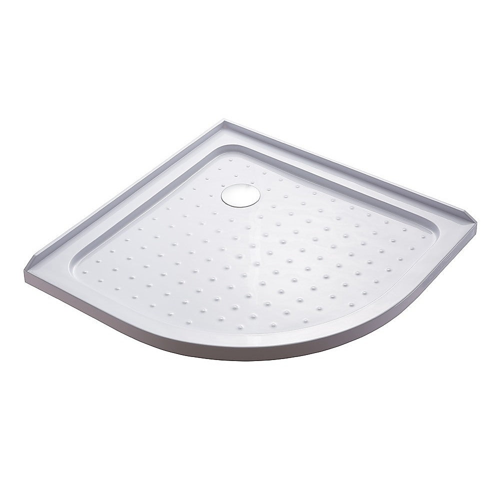 NNEDSZ 100x100cm Rounded Curved Shower Base in White-4