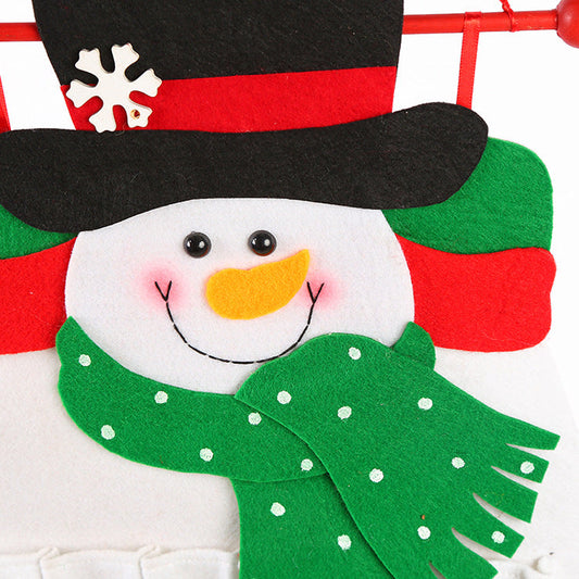 NNEDSZ Snowman Advent Calendar - Felt Christmas Countdown with 24 Pockets for Kids, Wall Hanging Decor-1