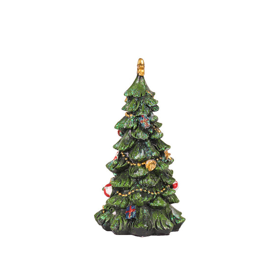 NNEDSZ Christmas Tree Figurine - Festive Resin Decoration with Ornaments, 17cm Holiday Decor-0