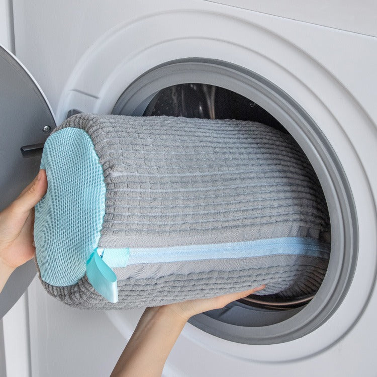 NNEDSZ Grey Shoe Laundry Bags - Mesh Protective Washing Bags for Shoes with Zipper Design-1