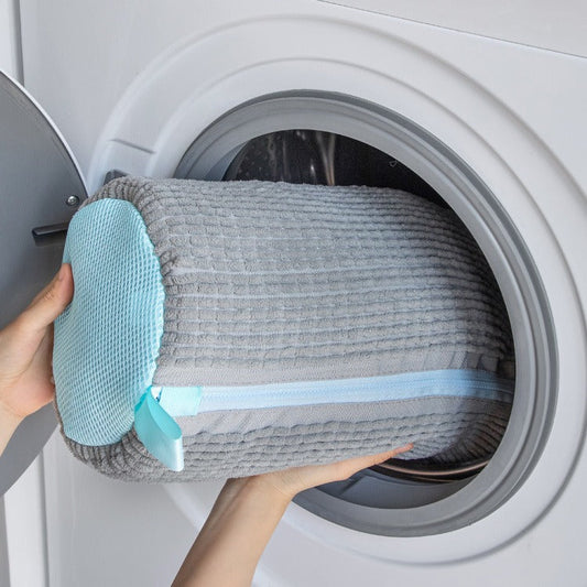 NNEDSZ Grey Shoe Laundry Bags - Mesh Protective Washing Bags for Shoes with Zipper Design-1