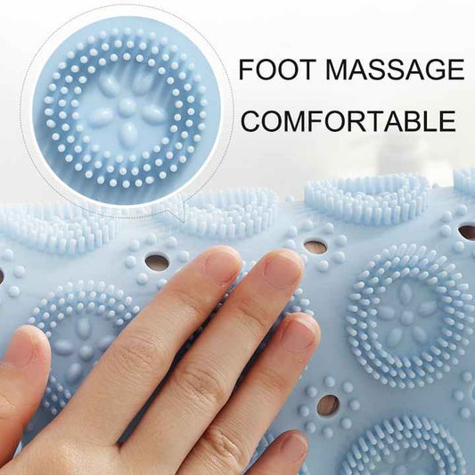 NNEDSZ Light Brown Non-Slip Round Shower Foot Scrubber Mat - Soft Silicone Massage Pad for Foot Cleaning-1