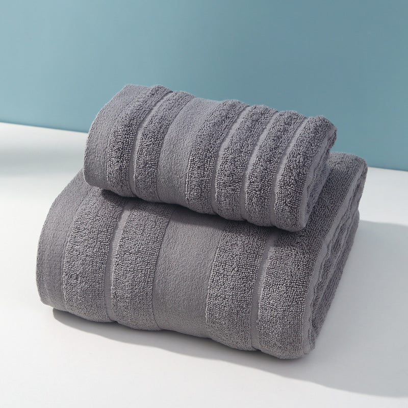 NNEDSZ Dark gray Premium Soft Cotton Towels Set Absorbent, Quick-Dry, Comfortable and Durable, Available in Multiple Colors-0