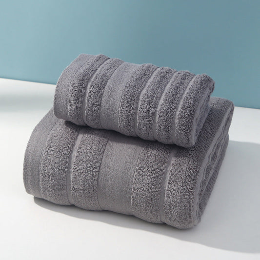 NNEDSZ Dark gray Premium Soft Cotton Towels Set Absorbent, Quick-Dry, Comfortable and Durable, Available in Multiple Colors-0
