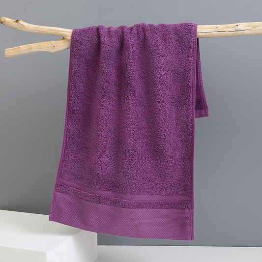 NNEDSZ Purple Luxury 100% Cotton Face Towel Set - 3-Piece Thick & Absorbent Towels-0
