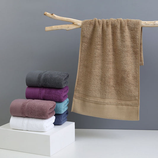NNEDSZ Purple Luxury 100% Cotton Face Towel Set - 3-Piece Thick & Absorbent Towels-1