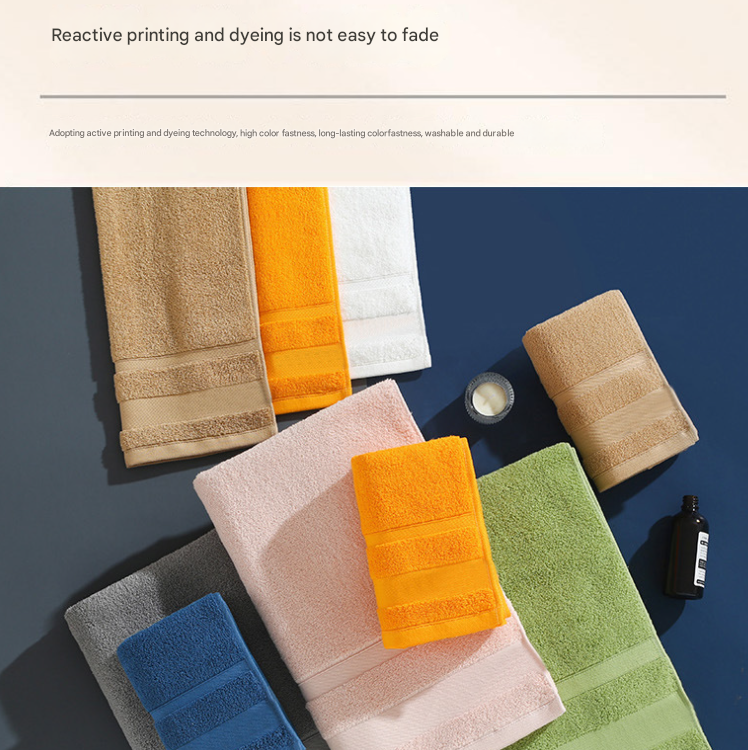 NNEDSZ Blue Luxury 3-Piece 100% Cotton Towel Set - Bath, Hand & Face Towels-2