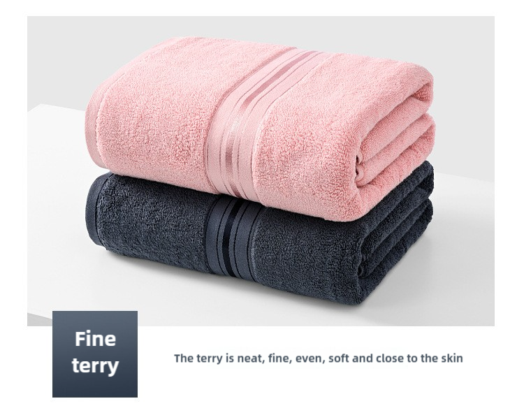 NNEDSZ Pink Luxury Cotton Towel Set(Towel + Bath Towel) - Quick Dry, Extra Thick & Absorbent, Perfect for Bath & Beach-3