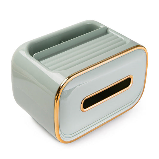 NNEDSZ Blue PET Luxury Tissue Box – Multifunctional Desktop Paper Towel Organizer for Home and Living Room-0