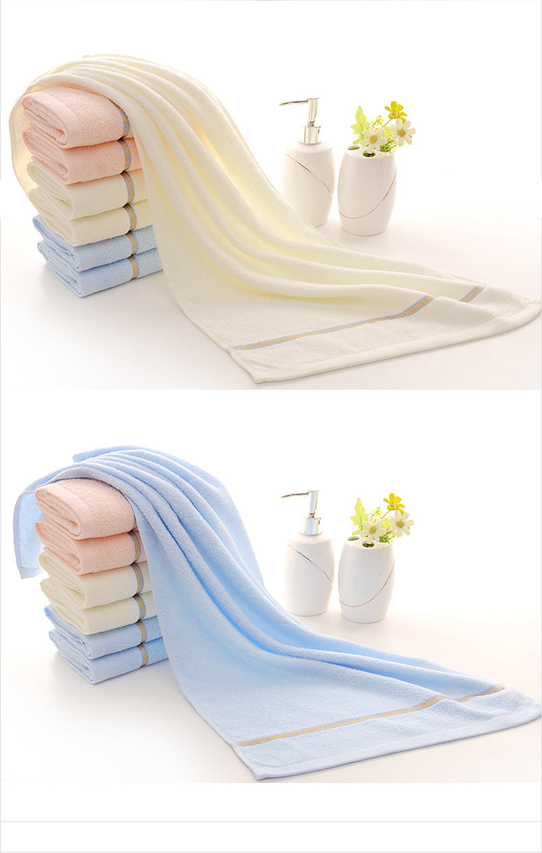 NNEDSZ Blue Luxury Soft Cotton Towel Set - 5-Piece Bathroom Towels, Absorbent & Quick-Drying, Gentle for Sensitive Skin-3