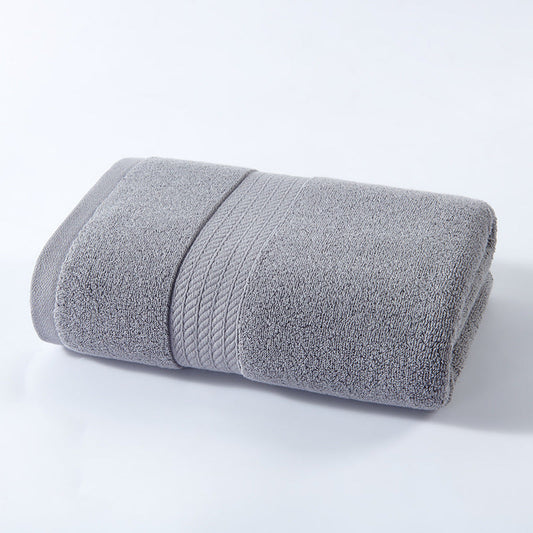 NNEDSZ Grey Premium Thick Cotton Bath Towel for Adults - Soft and Absorbent Bathroom Towel-0
