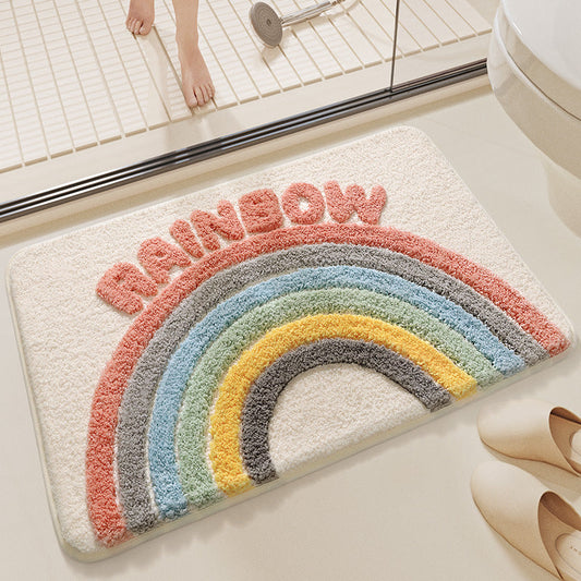 NNEDSZ Rainbow Bath Mat - Super Absorbent, Non-Slip Bathroom Floor Mat - 50x80cm-0
