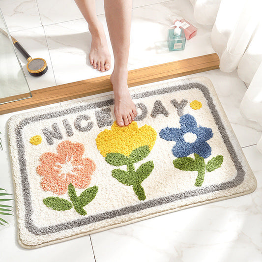 NNEDSZ Nice Day Bath Mat - Super Absorbent, Non-Slip Bathroom Floor Mat - 50x80cm-0