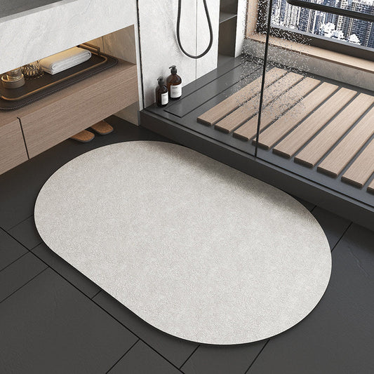 NNEDSZ Oval dark Beige Quick-Dry Absorbent Non-Slip Bath Rug for Bathroom, Kitchen & Entryway 50x80cm-0