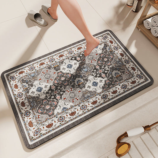 NNEDSZ Non-Slip Diatomaceous Earth Bath Mat - Quick-Dry, Durable Toilet Rug 50x80cm-0