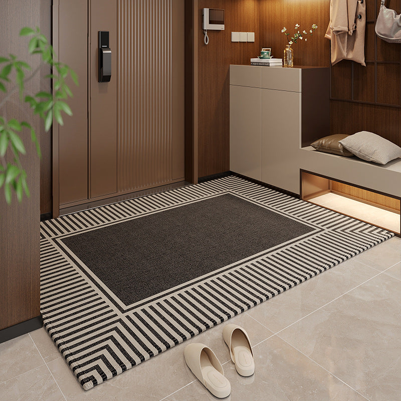 NNEDSZ 50*80cm Brown Style 1 Geometric Patterns Outdoor Entryway Mat - Non-Slip Welcome Rug for Front Door-0
