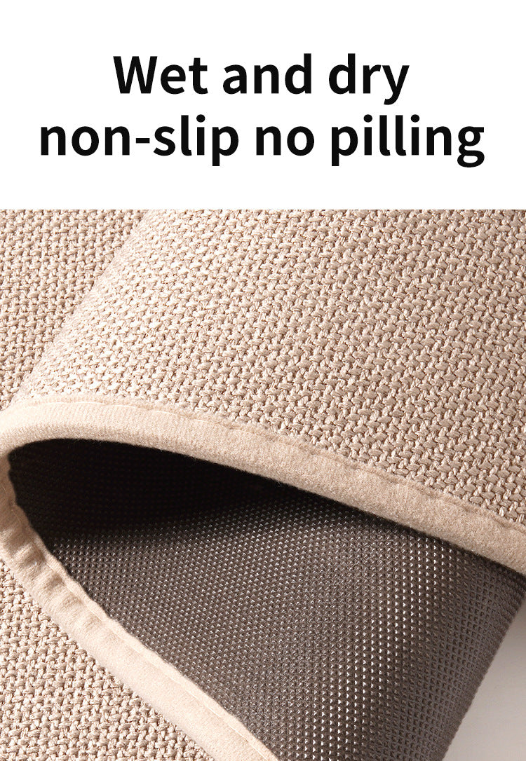NNEDSZ Grey Quick Dry Bathroom Rug - Non-Slip PVC Foam, Super Absorbent, 50x80cm-2
