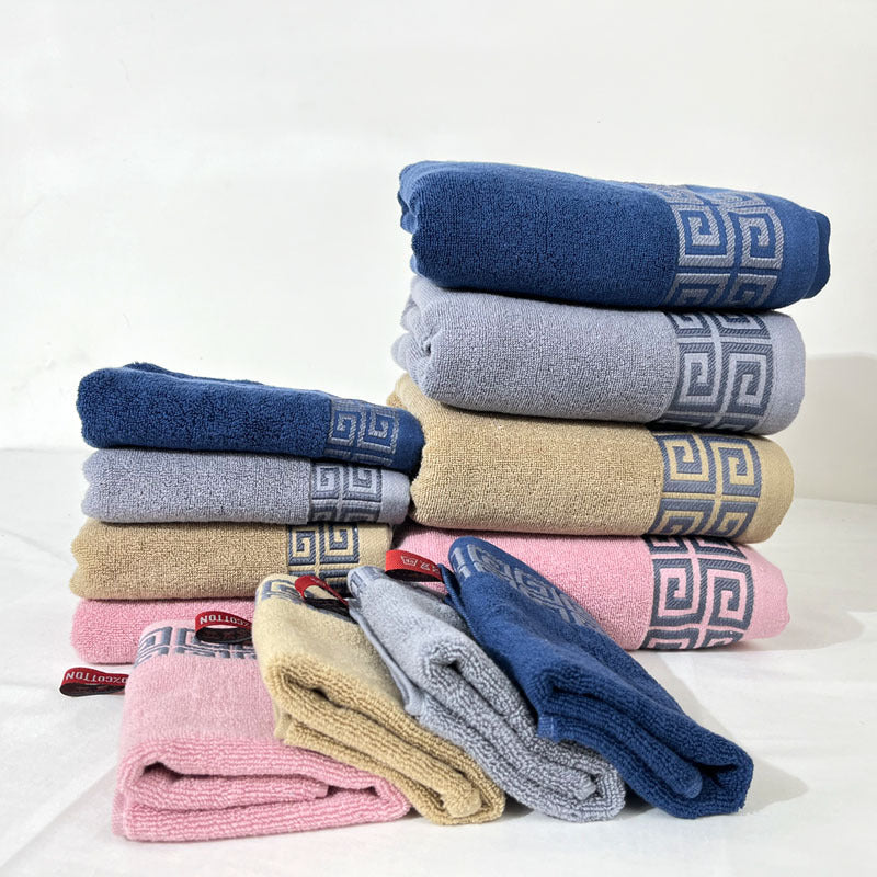 NNEDSZ Grey Luxury Cotton Towel Set - 6-Piece Highly Absorbent Bath & Hand Towels-3