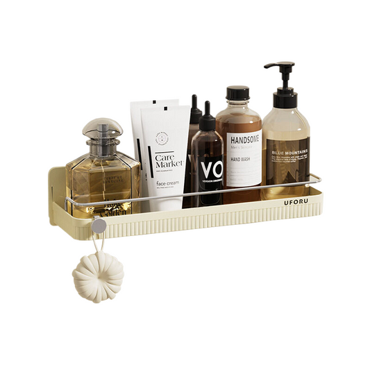 NNEDSZ Cream White Bathroom Wall Mounted Storage Rack 38.5cm * 11cm * 8.5cm-0