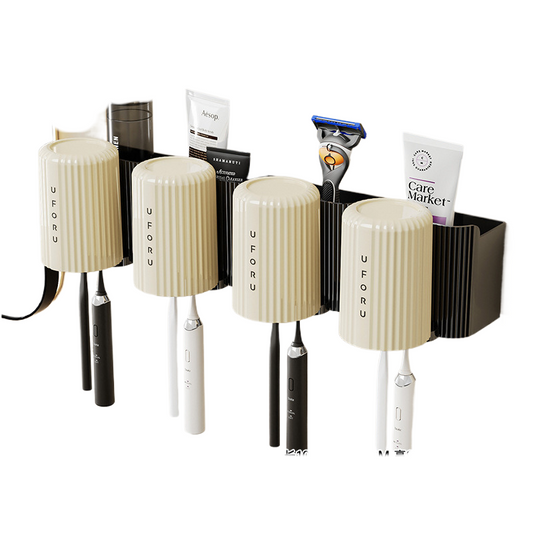 NNEDSZ Black toothbrush holder (4-pack) 20cm * 11.5cm * 11cm-0