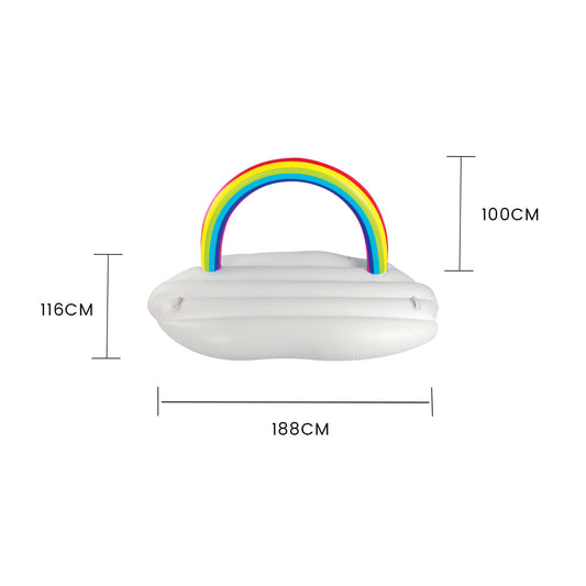 NNEDSZ Lazy Dayz Inflatable Rainbow Cloud Float 185cm-1