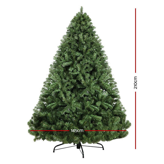 NNEDSZ Jollys 2.1M 7FT Christmas Tree Xmas Decoration Home Decor 1250 Tips Green-1