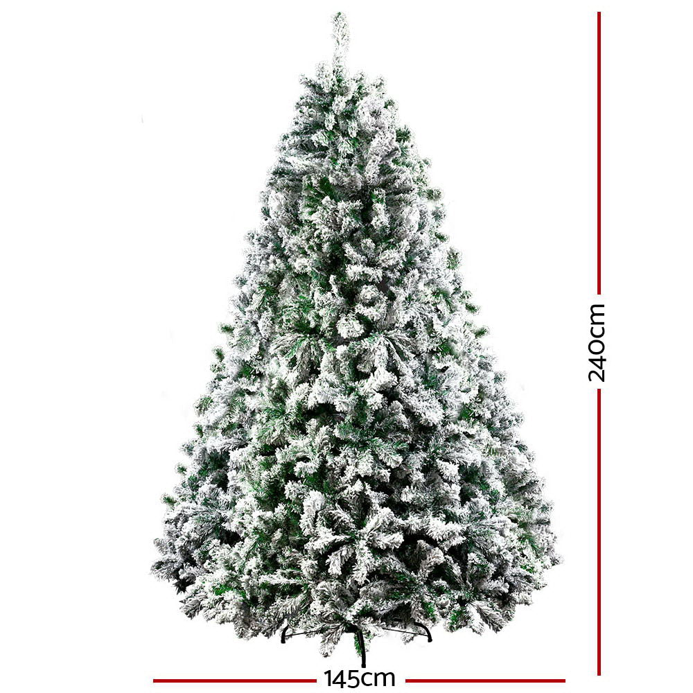 NNEDSZ Jollys Christmas Tree 2.4M 8FT Xmas Decorations Snow Home Decor 1500 Tips-1