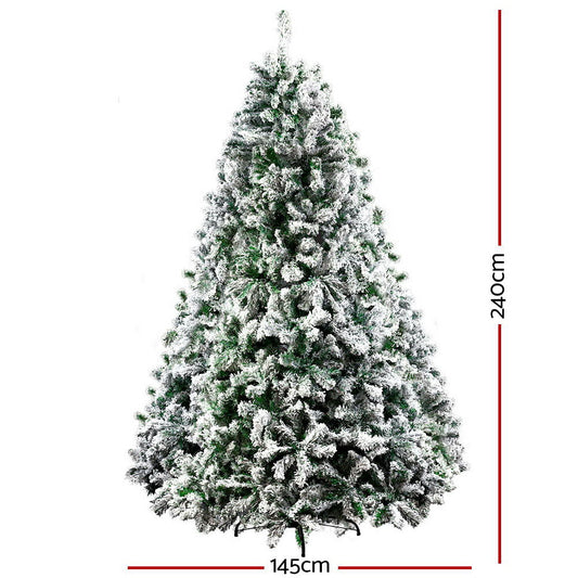 NNEDSZ Jollys Christmas Tree 2.4M 8FT Xmas Decorations Snow Home Decor 1500 Tips-1