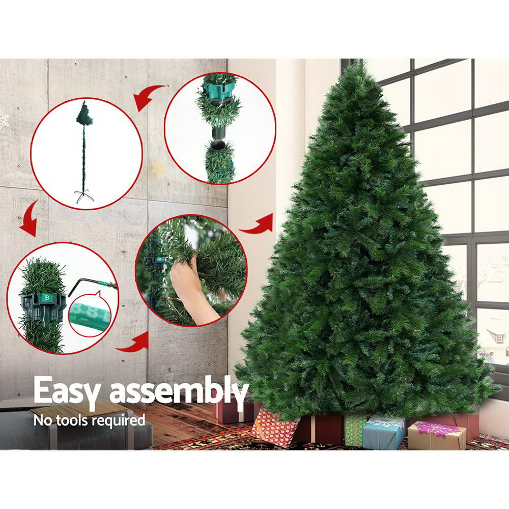 NNEDSZ Jollys Christmas Tree 2.4M 8FT Xmas Decoration Green Home Decor 2100 Tips-4