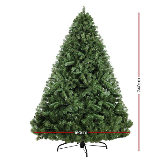 NNEDSZ Jollys 2.4M 8FT Christmas Tree Xmas Decoration Home Decor 1500 Tips Green-1