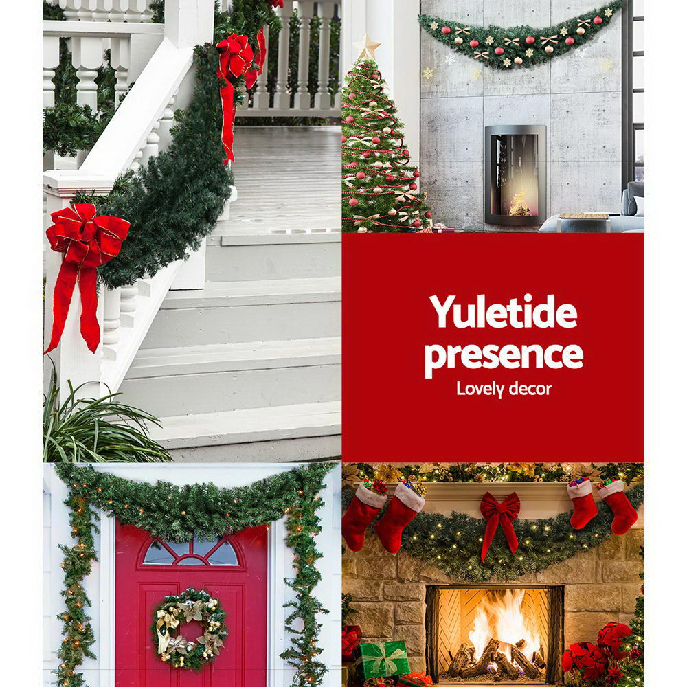 NNEDSZ Jollys Christmas Garland 2.1M Xmas Wreath Decoration Home Decor-3