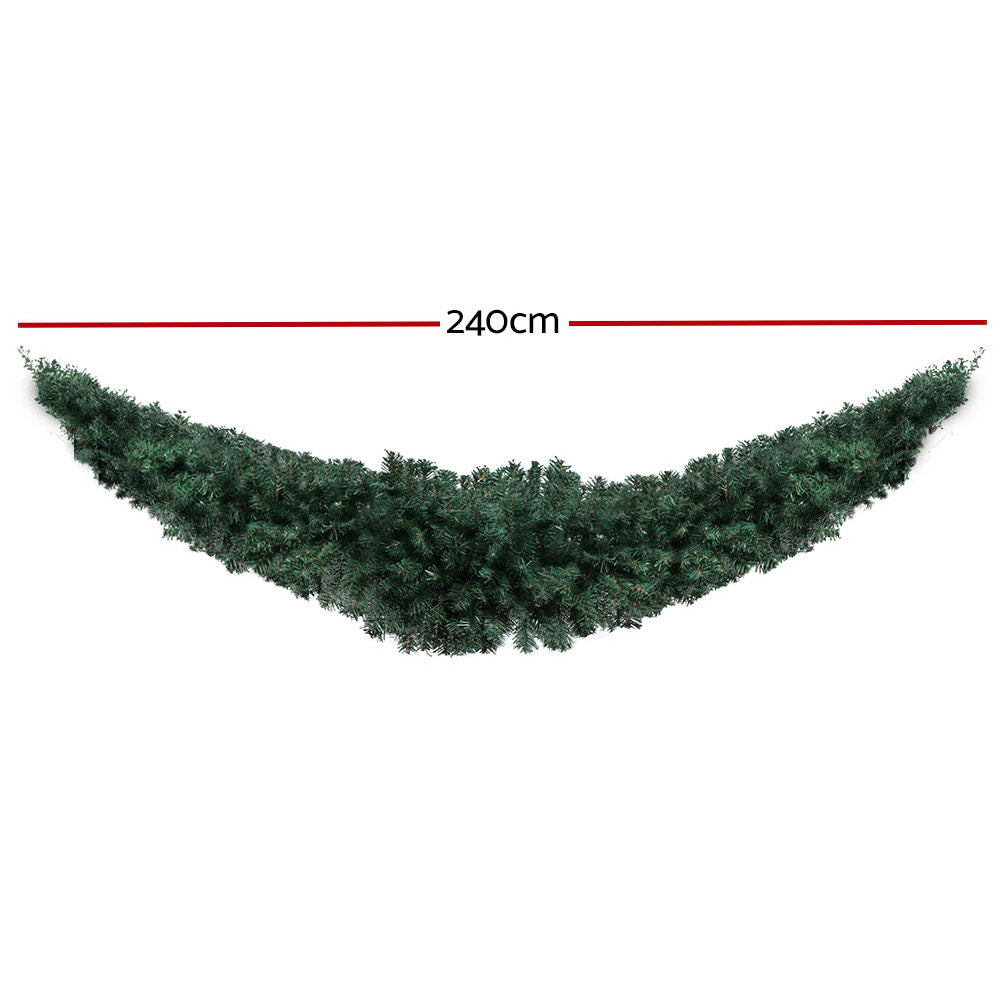 NNEDSZ Jollys Christmas Garland 2.4M Xmas Wreath Decoration Home Decor-1
