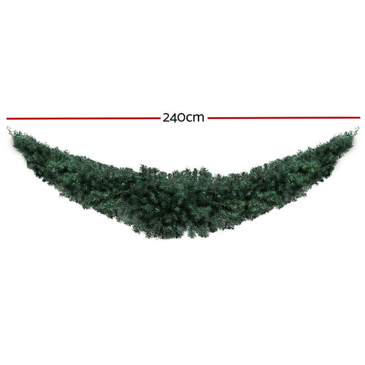 NNEDSZ Jollys Christmas Garland 2.4M Xmas Wreath Decoration Home Decor-1