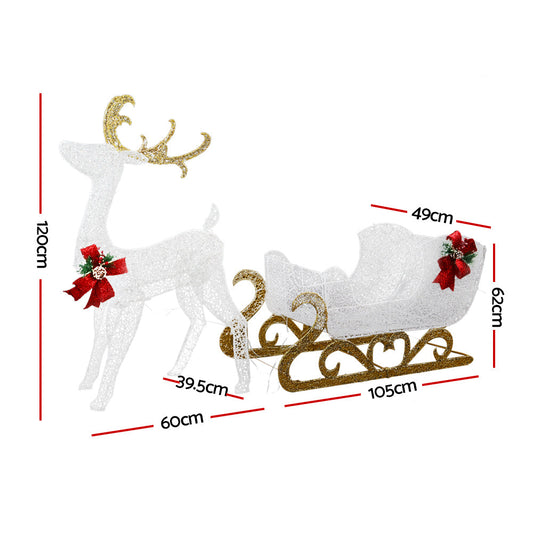 NNEDSZ Jingle Jollys Christmas Lights Motif LED Rope Light Reindeer Sleigh Xmas Decor-1