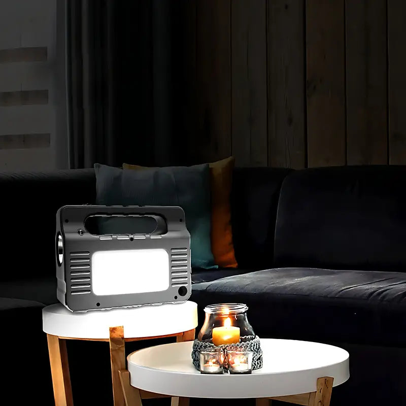 Portable Solar Searchlight: Outdoor Camping LED Light with Energy Storage-4