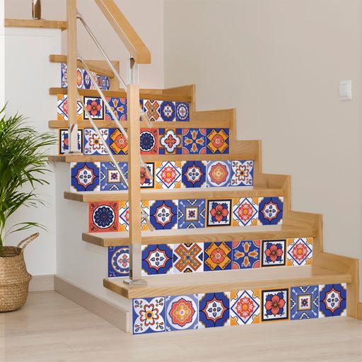 Colorful backsplash low-maintenance wall tiles easy to install stickers Model - M13-4