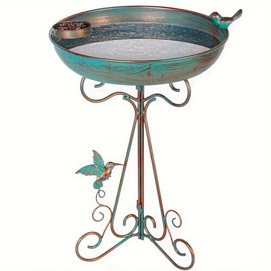 Bird Bath with Feeder Pedestal-0