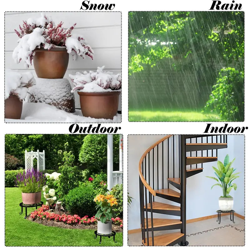 5-Pack Metal Plant Stands for Indoor and Outdoor Use-4