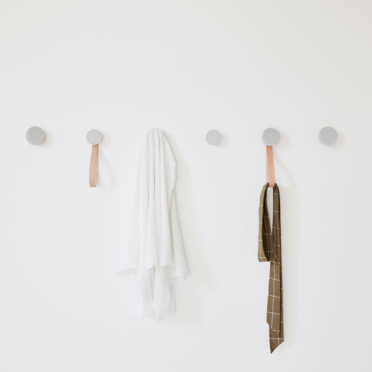 Round Beech Wood & Aluminium Wall Mounted Coat Hook / Knob-2