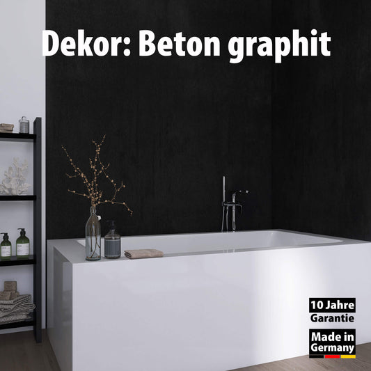 Duschrückwand - Beton graphit (250x100cm)-1