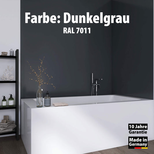 Duschrückwand - Dunkelgrau (200x100cm)-1