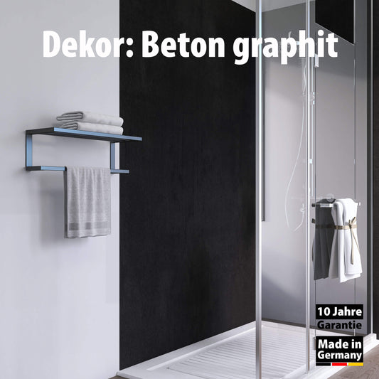 Duschrückwand - Beton graphit (250x100cm)-0
