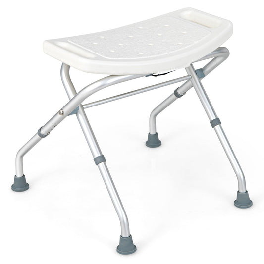 NNECW 3-Level Height Adjustable Shower Seat with Handles-1