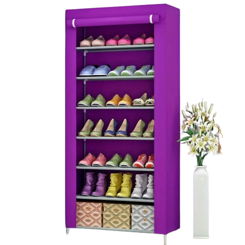 Safeguard your shoes with this dust-proof cabinet, keeping them clean and organized-0