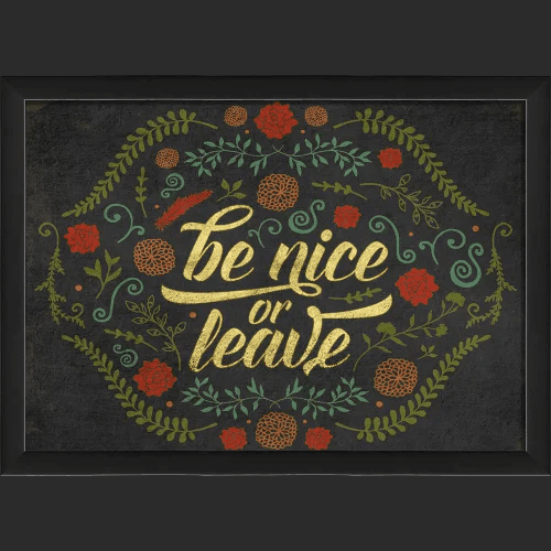 Be Nice or Leave Wall Art -LARGE-0