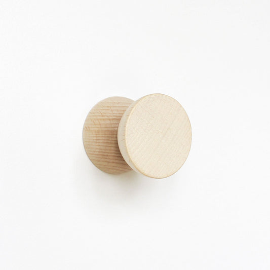 Set of Hooks - Geometric Beech Wood Wall Mounted Coat Hook / Knob-1
